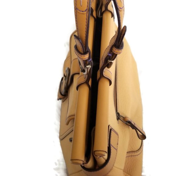 Vintage Coach 9749 mustard yellow leather satchel limited edition - Picture 8 of 12